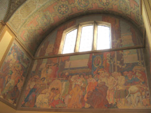 A portion of the four-part mural at the Los Angeles Central Library